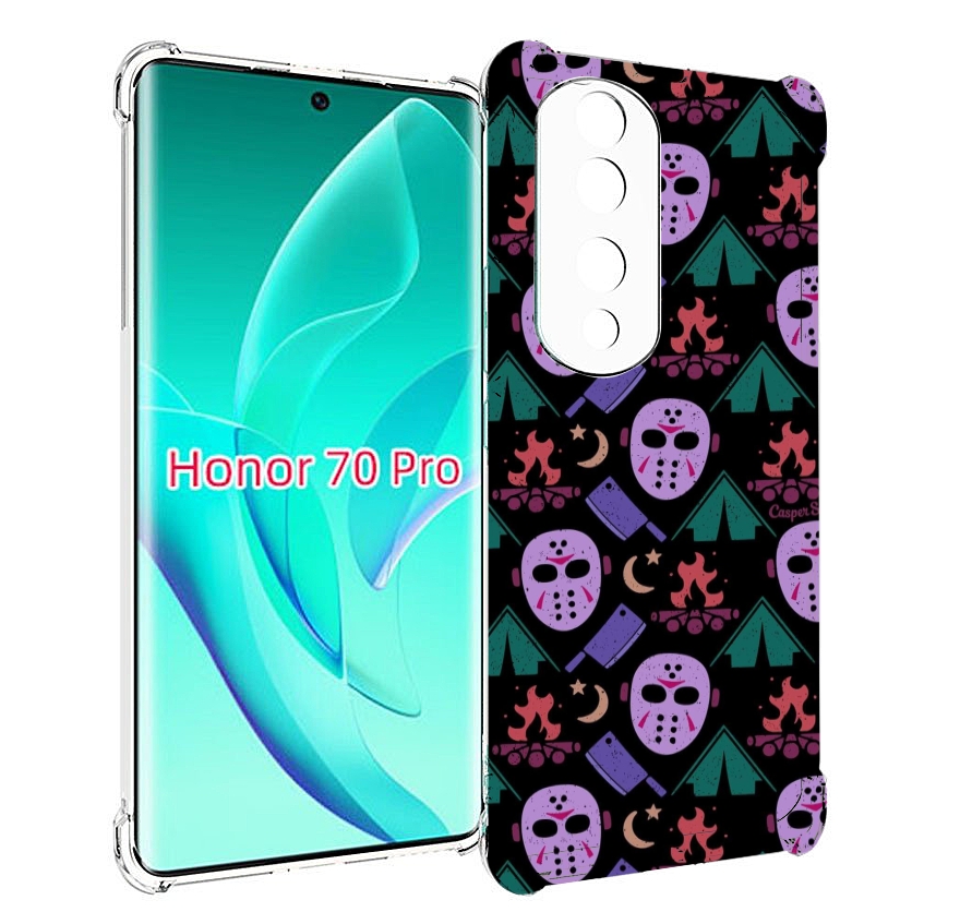 

Чехол MyPads фиолетовые маски для Honor 70 Pro / 70 Pro Plus, Прозрачный, Tocco