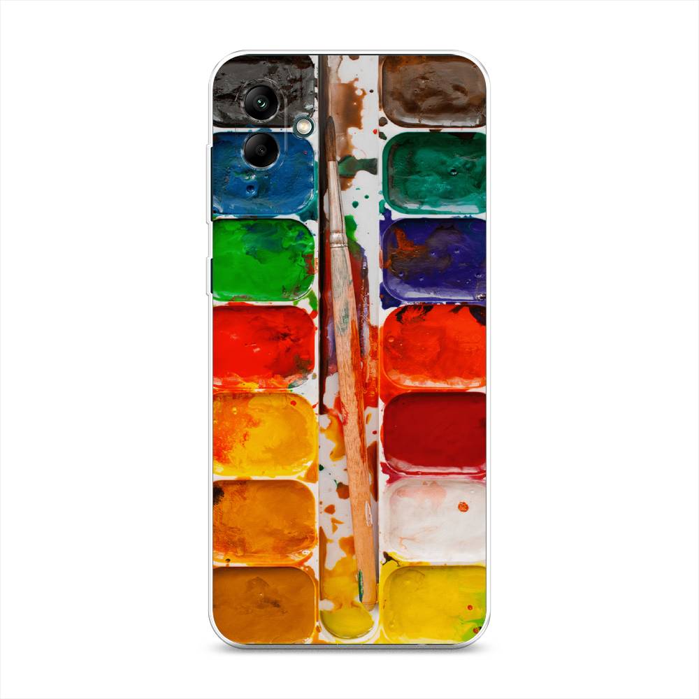 

Чехол на Samsung Galaxy A04 "Акварель", Красный;желтый;синий, 2107050-4