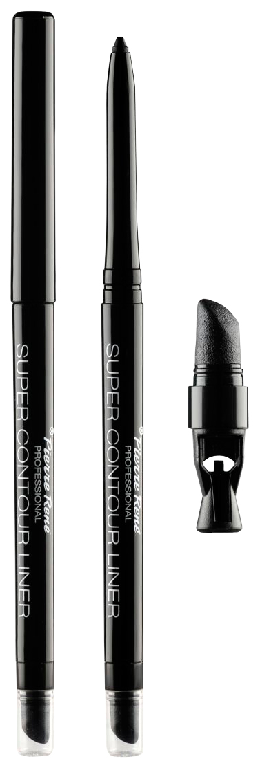 фото Карандаш-лайнер водостойкий с растушевкой pierre rene super contour liner, 0,35 г, черный