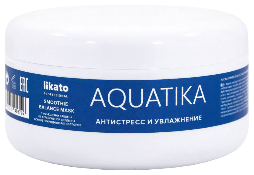 

Маска-смузи Likato увлажнение волос Aquatika 250 мл
