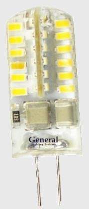 

Лампа светодиодная GENERAL, G4, 3W, 4500K, арт. 613002 - (5 шт.)