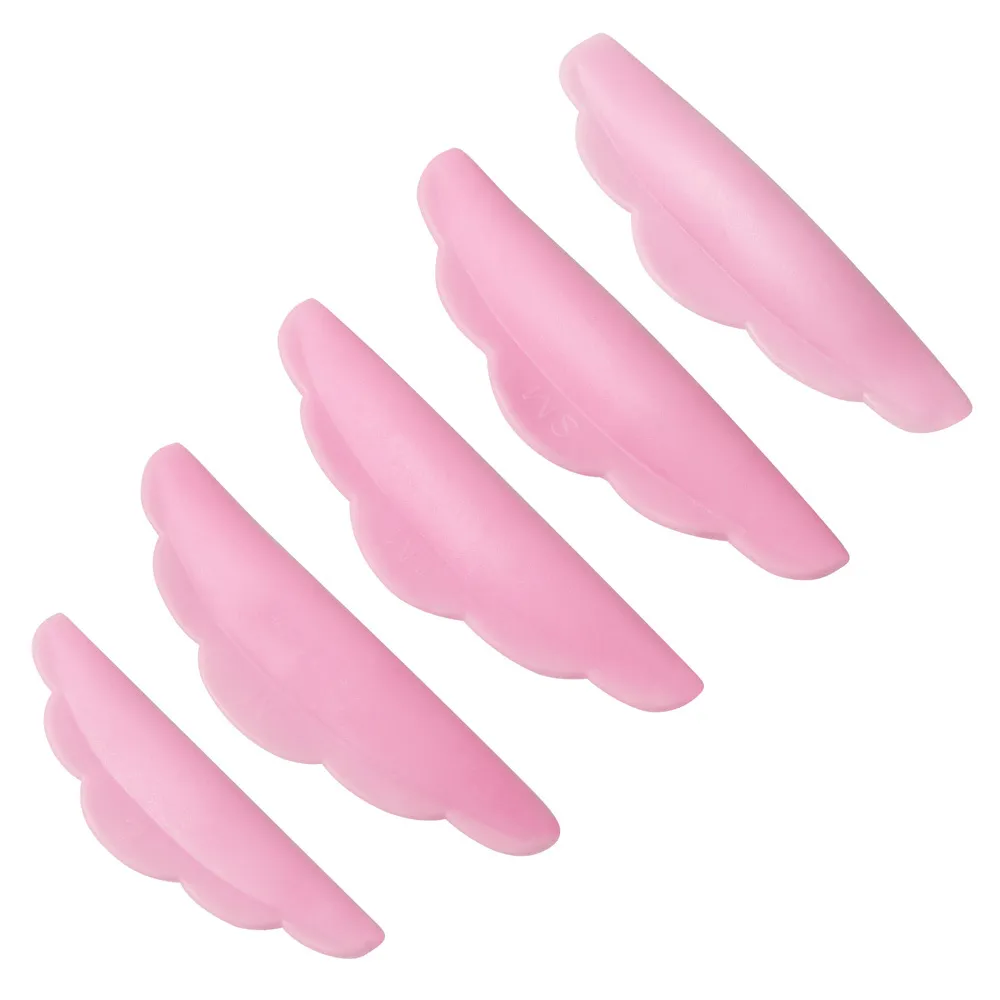 Набор накладок силиконовых для век, ультрамягкие, 5 размеров, 5 пар розовые набор силиконовых кистей для макияжа 5 шт
