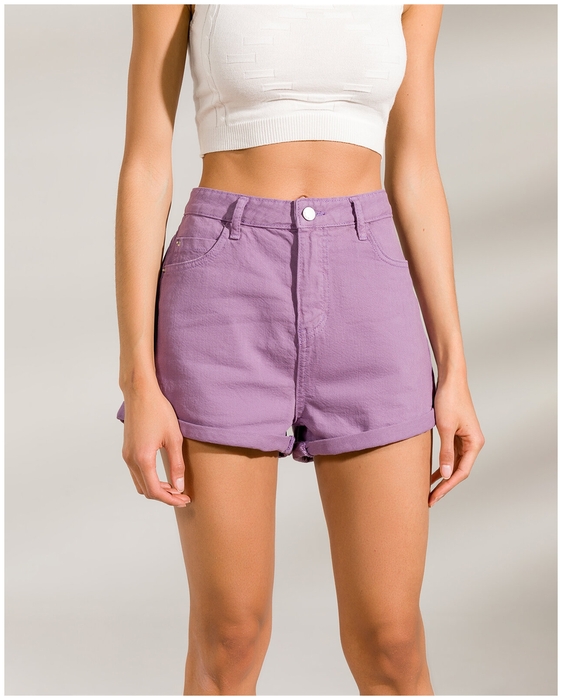 фото Джинсовые шорты женские katomi 100002181 фиолетовые 42