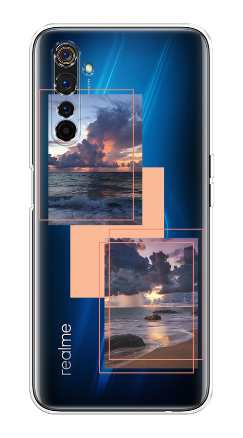 

Чехол на Realme 6 Pro "Sky collage", Розовый;прозрачный;синий, 252850-1