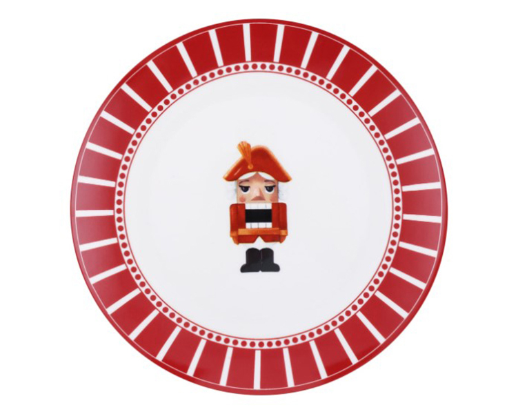 

Тарелка для десертов Homeclub Royal Christmas 19 см, Красный