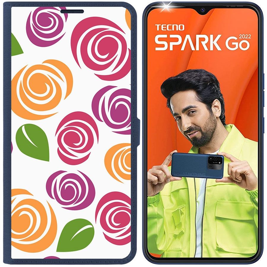 

Чехол-книжка Eco Book для Tecno Spark Go 2022 Цветочный паттерн 6