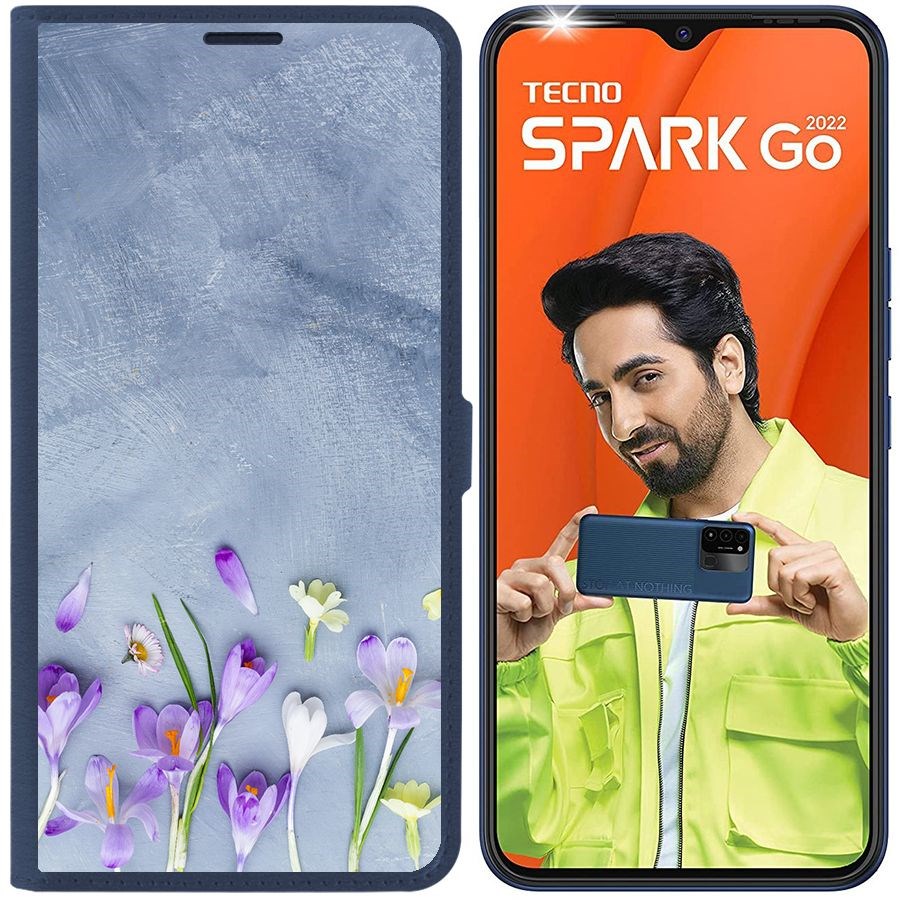 Чехол-книжка Eco Book для Tecno Spark Go 2022 Цветочное настроение