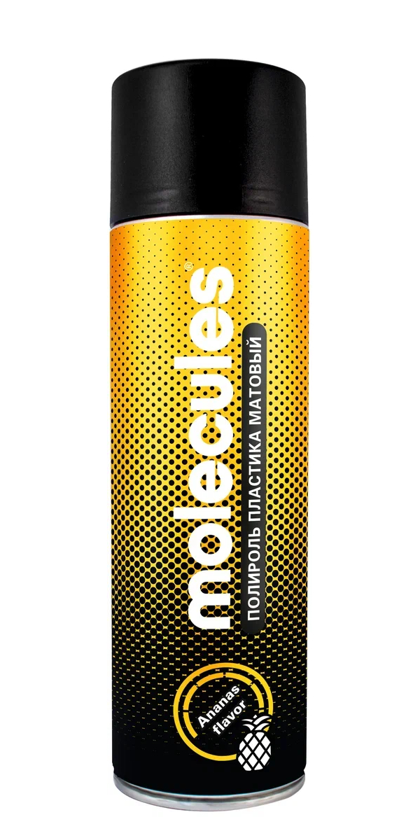 Очиститель-полироль пластика Molecules Ananas flavor матовый, аэрозоль, 650 мл