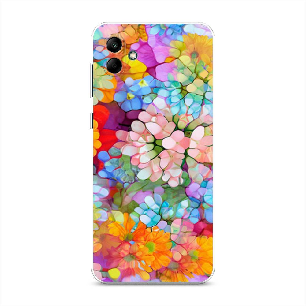 

Чехол на Samsung Galaxy A04 "Цветы витраж", Оранжевый;розовый;голубой, 2107050-3