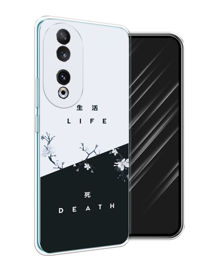 

Чехол Awog на Honor 90 "Life and death", Черный;серый