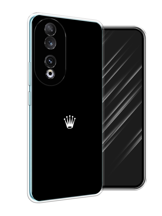 

Чехол Awog на Honor 90 "Белая корона на черном фоне", Черный