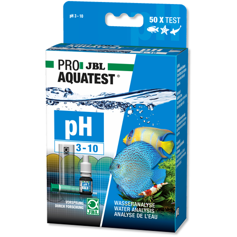Тест JBL ProAquaTest pH 3-10, для использования в морской воде, в пресной воде, в пруду