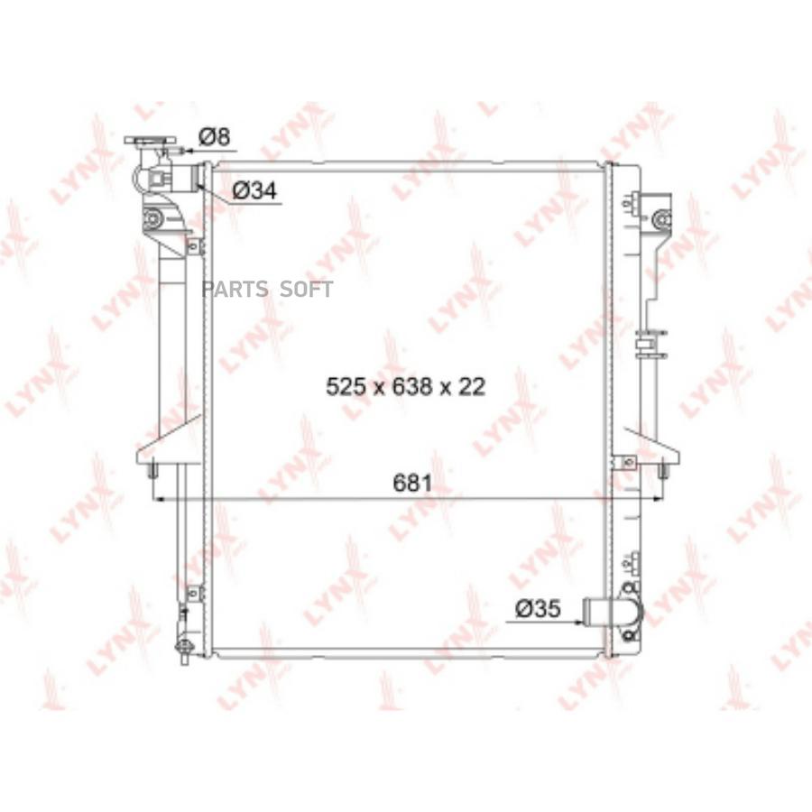 Радиатор LYNXauto RB1096 100037981087