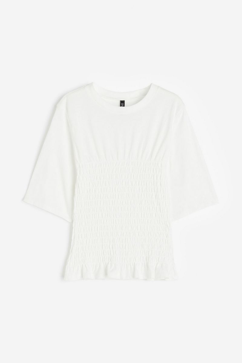 

Футболка женская H&M 1217383 белая 2XS, Белый, 1217383