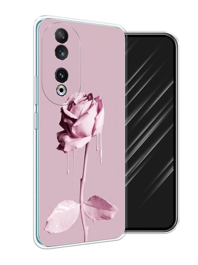 

Чехол Awog на Honor 90 "Роза в краске", Белый;розовый