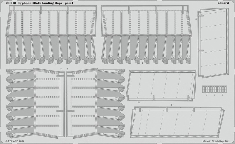 

Фототравление Eduard 23018 Typhoon Mk Ib закрылки 1/24