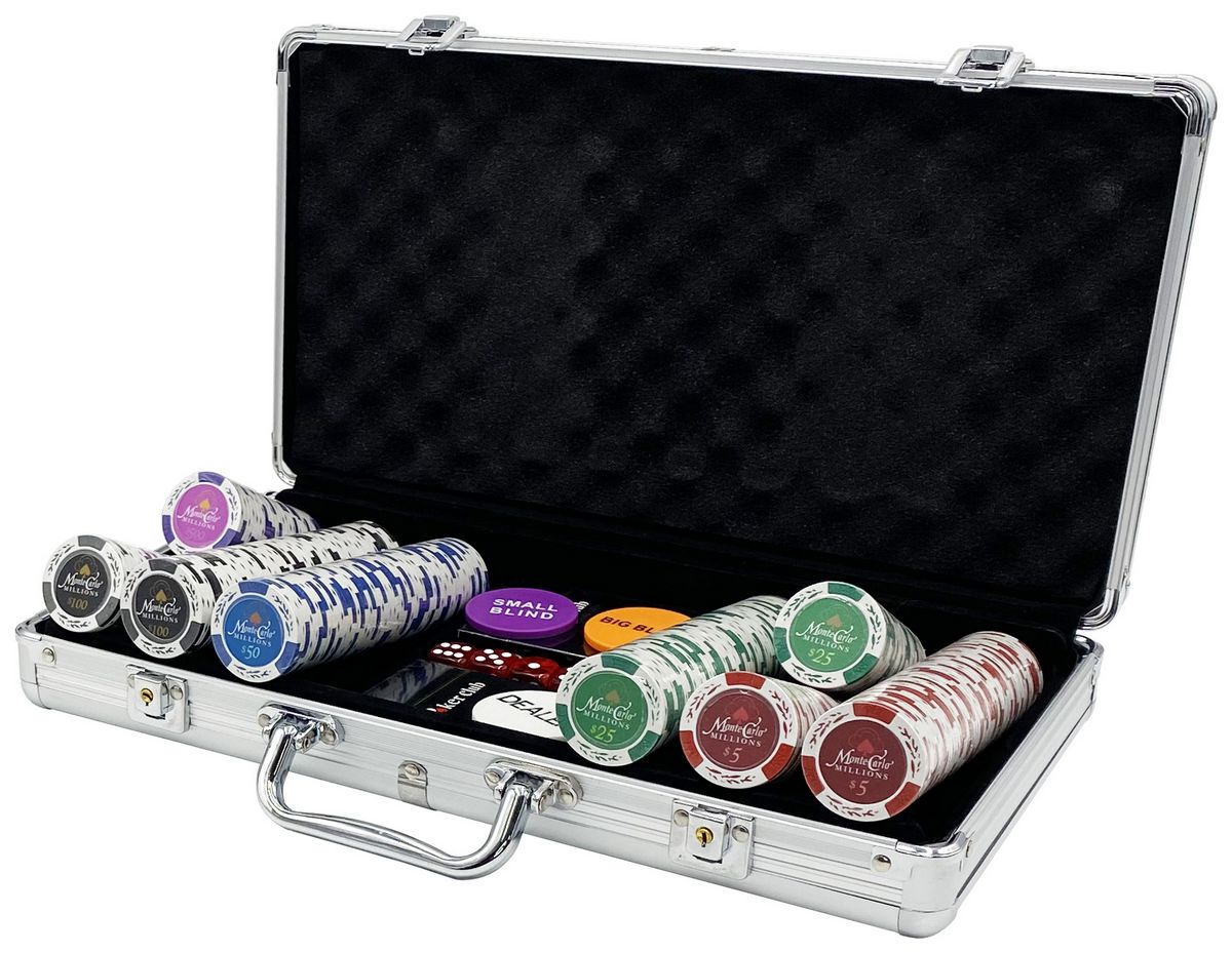фото Покерный набор monte carlo, 300 фишек 14 г с номиналом в чемодане hittoy