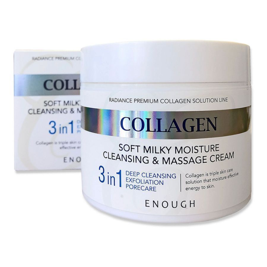 Крем для лица Enough с массажный очищающий с коллагеном Collagen 3 In 1, 50 мл