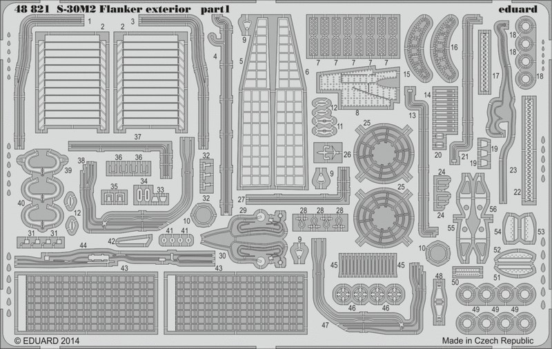 

Фототравление Eduard 48821 S-30M-2 Flanker экстерьер 1/48