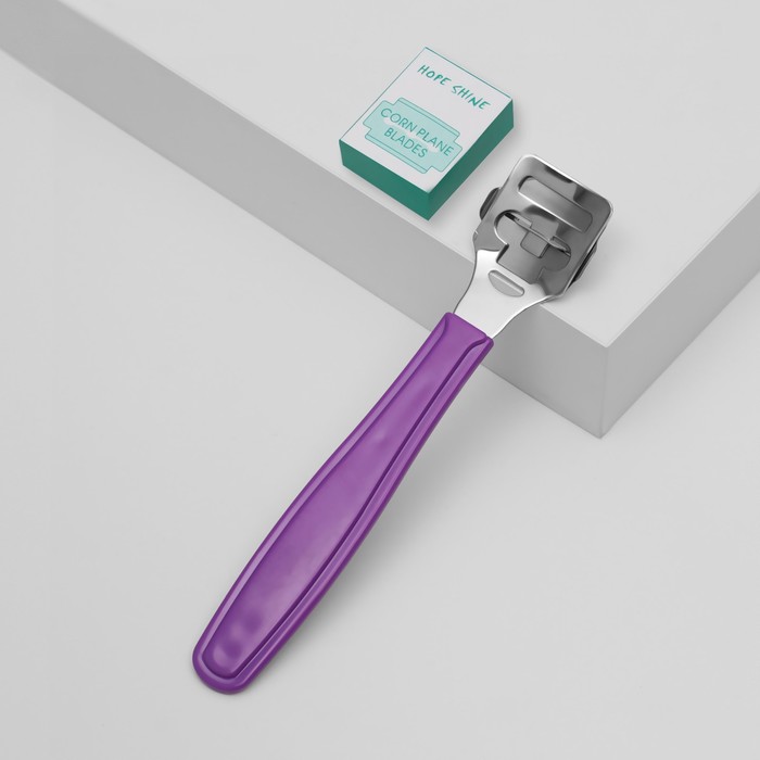 Станок для педикюра, со сменными лезвиями 3 шт, 14 см, цвет МИКС станок для педикюра пластиковая ручка белый