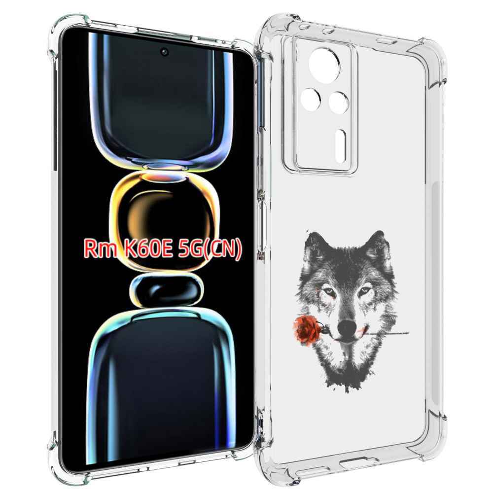 

Чехол MyPads волк с розой для Xiaomi Redmi K60E, Tocco