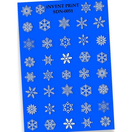 

Набор, iNVENT PRiNT, Слайдер-дизайн «Новый год. Зима. Снежинки» №SDN-51, 3 шт.