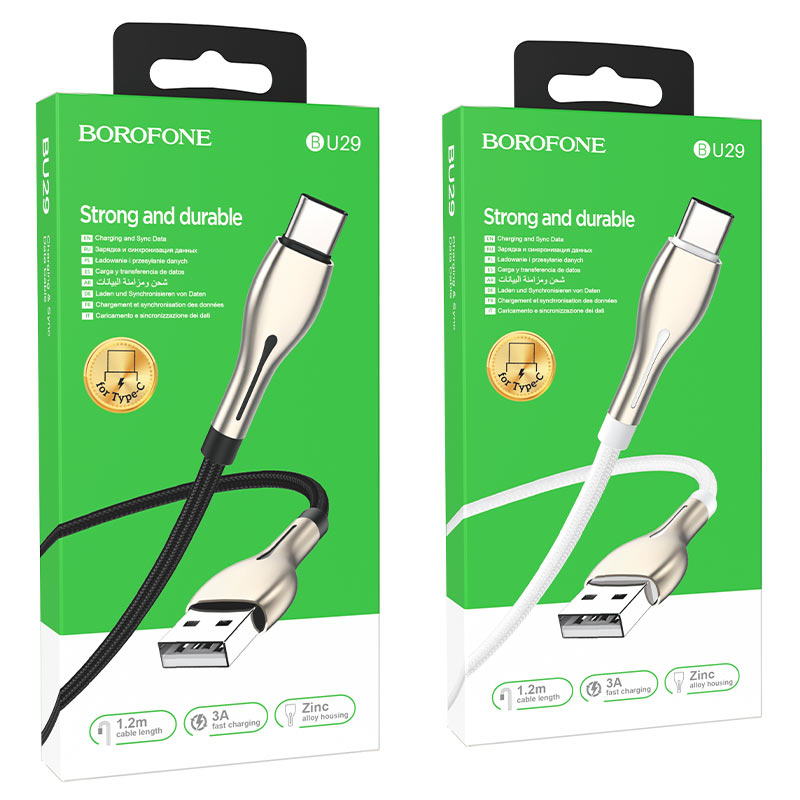 

Кабель BOROFONE BU29 TYPE - C USB 1.2m 60W (черный)