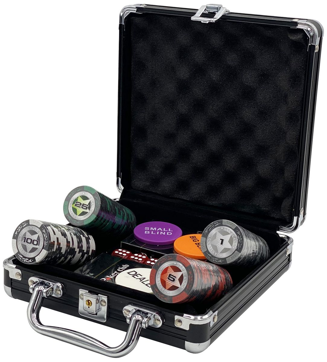 фото Покерный набор black stars, 100 фишек 14 г с номиналом в чемодане hittoy