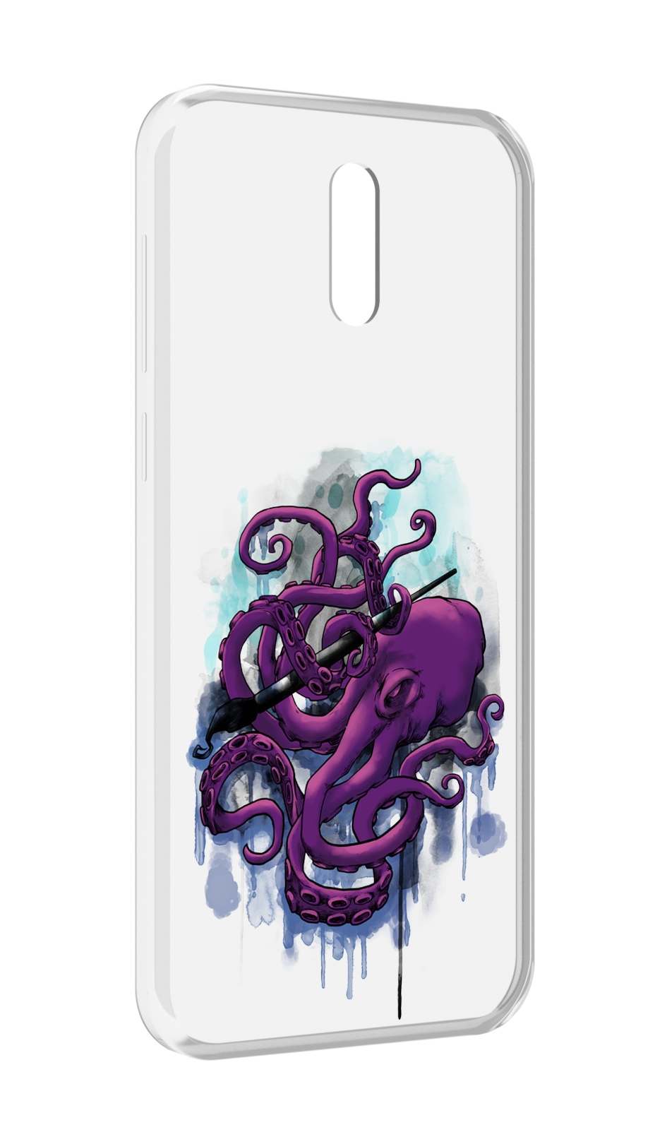 

Чехол MyPads фиолетовый осьминог для Alcatel 3L (2019), Прозрачный, Tocco