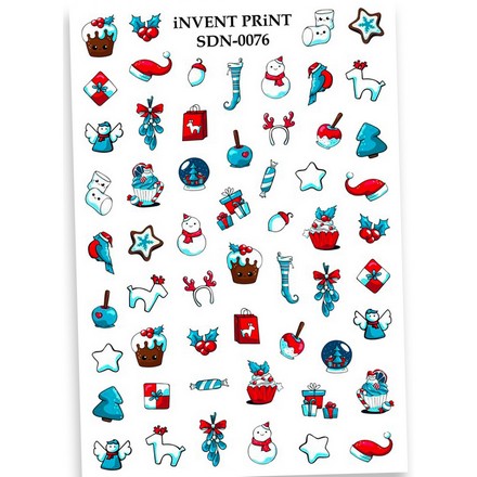 

iNVENT PRiNT, Слайдер-дизайн «Новый год. Зима. Рождество. Сладости» №SDN-76, Разноцветный