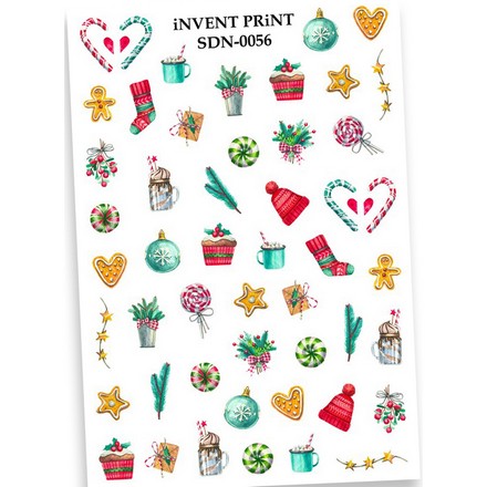 

iNVENT PRiNT, Слайдер-дизайн «Новый год. Зима. Рождество. Сладости» №SDN-56, Разноцветный
