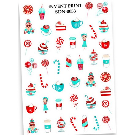 

iNVENT PRiNT, Слайдер-дизайн «Новый год. Зима. Рождество. Сладости» №SDN-53, Разноцветный