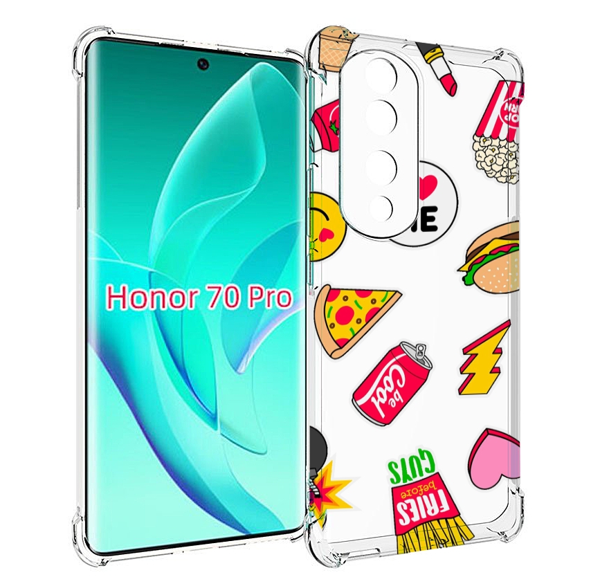 

Чехол MyPads фаст-фуд для Honor 70 Pro / 70 Pro Plus, Прозрачный, Tocco
