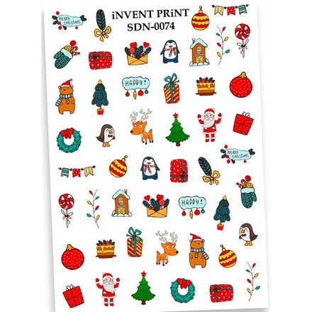 

iNVENT PRiNT, Слайдер-дизайн «Новый год. Зима. Рождество. Зверята» №SDN-74, Разноцветный