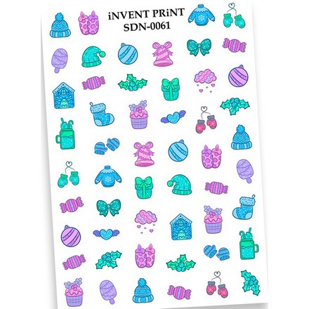 

iNVENT PRiNT, Слайдер-дизайн «Новый год. Зима. Игрушки. Подарки» №SDN-61, Разноцветный
