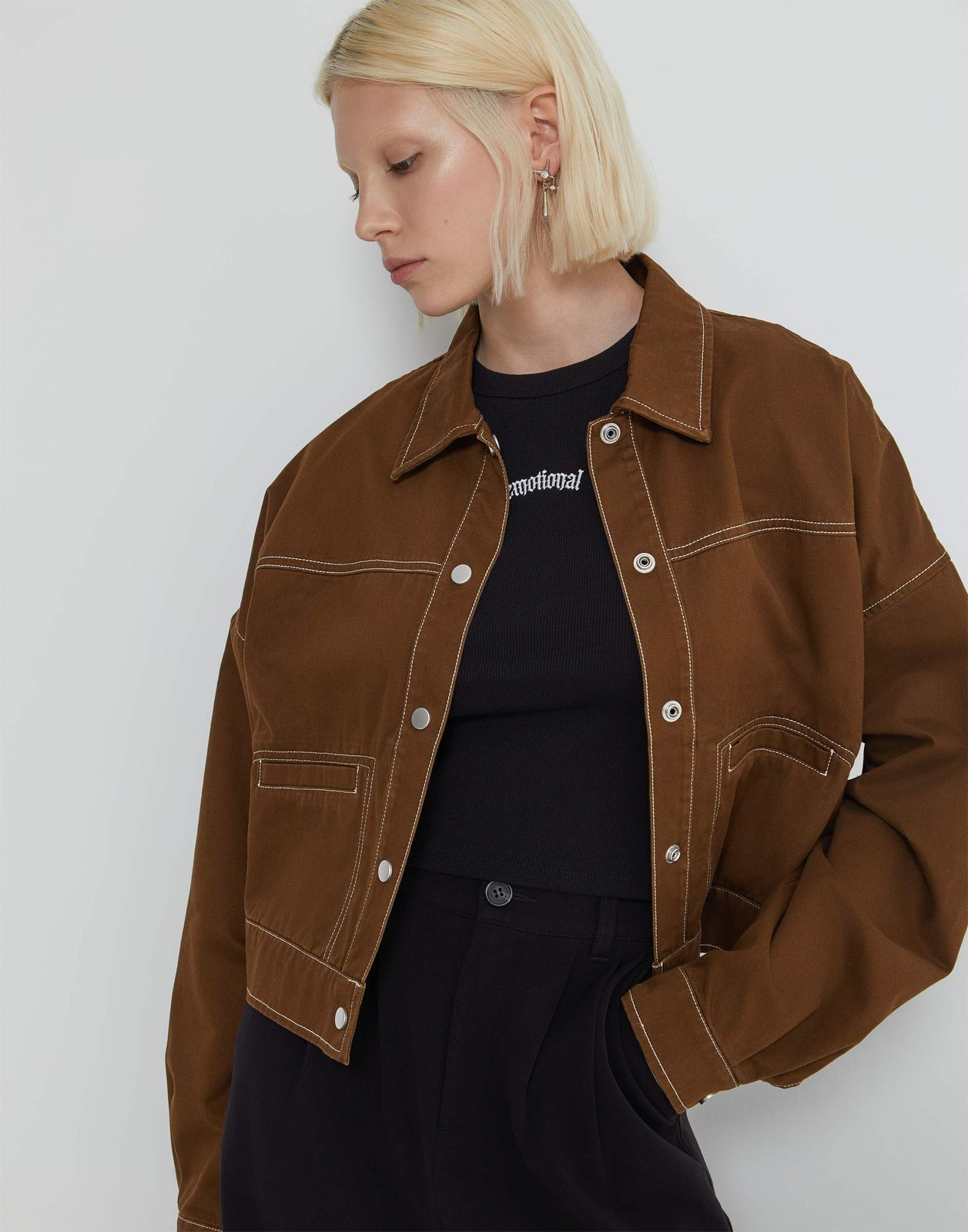 

Джинсовый жакет (куртка) для девочки Gloria Jeans GJC006571 коричневый S/170, GJC006571