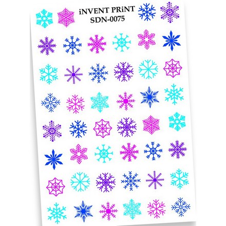 

iNVENT PRiNT, Слайдер-дизайн «Новый год. Зима. Снежинки» №SDN-75, Разноцветный