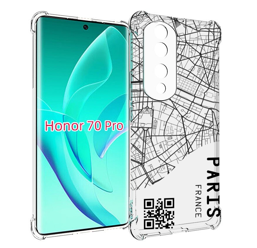

Чехол MyPads схема-париж для Honor 70 Pro / 70 Pro Plus, Прозрачный, Tocco