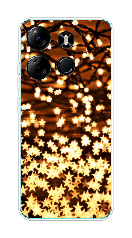 

Чехол на Tecno Spark Go 2023/Infinix Smart 7 "Новогодняя гирлянда", Золотистый, 303150-5