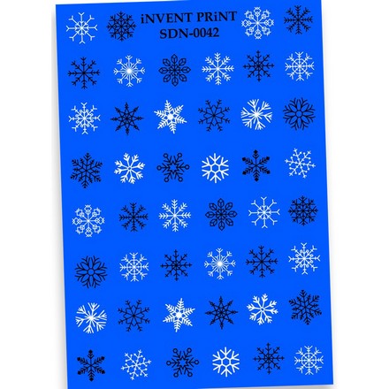 

iNVENT PRiNT, Слайдер-дизайн «Новый год. Зима. Снежинки» №SDN-42, Белый;черный