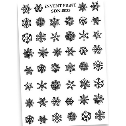 

iNVENT PRiNT, Слайдер-дизайн «Новый год. Зима. Снежинки» №SDN-33, Черный