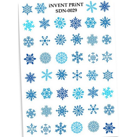 

iNVENT PRiNT, Слайдер-дизайн «Новый год. Зима. Снежинки» №SDN-29, Голубой