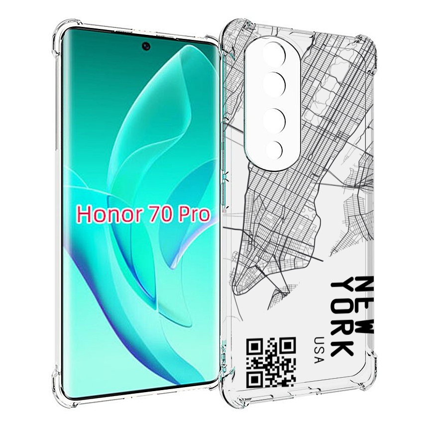 

Чехол MyPads схема-нью-йорк для Honor 70 Pro / 70 Pro Plus, Прозрачный, Tocco