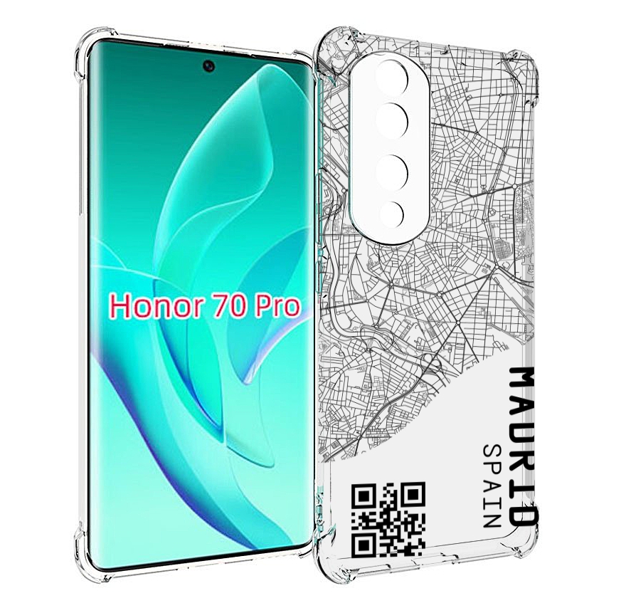 

Чехол MyPads схема-мадрид для Honor 70 Pro / 70 Pro Plus, Прозрачный, Tocco