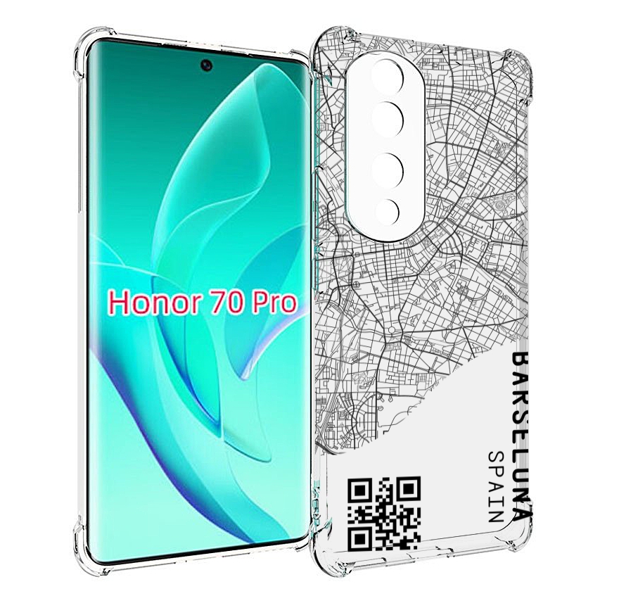 

Чехол MyPads схема-барселона для Honor 70 Pro / 70 Pro Plus, Прозрачный, Tocco