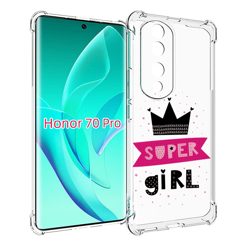 

Чехол MyPads супер-девчонка женский для Honor 70 Pro / 70 Pro Plus, Прозрачный, Tocco