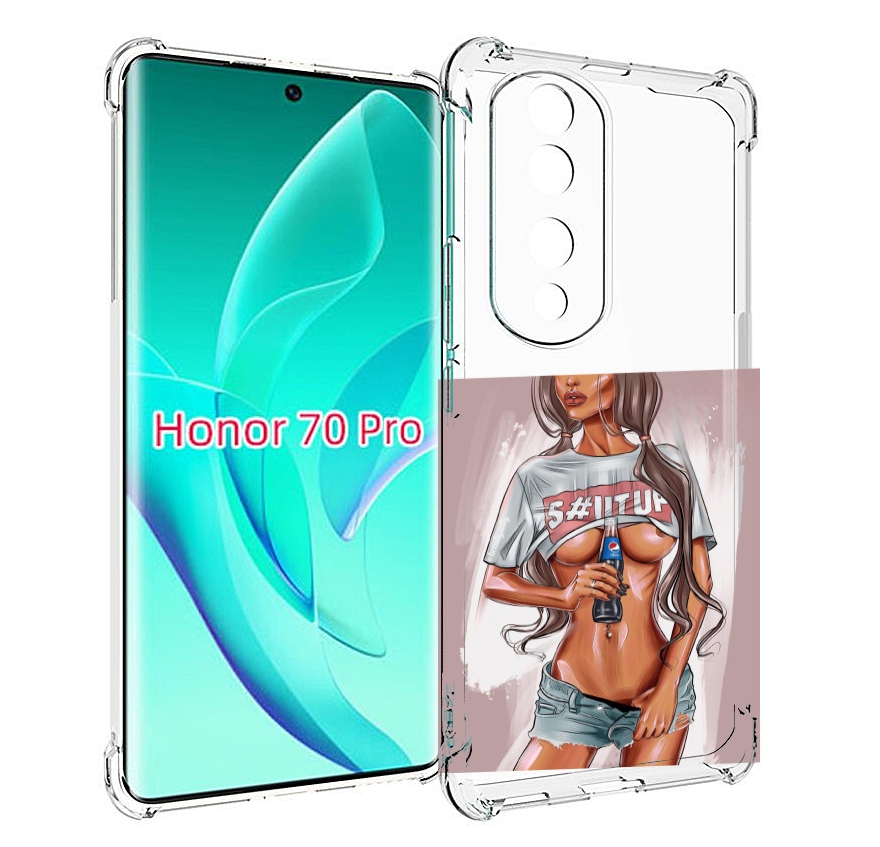 

Чехол MyPads стройная-девушка-с-пепси женский для Honor 70 Pro / 70 Pro Plus, Прозрачный, Tocco