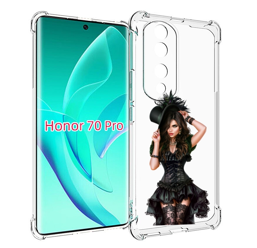 

Чехол MyPads стройная-девушка-в-черном-платье для Honor 70 Pro / 70 Pro Plus, Прозрачный, Tocco