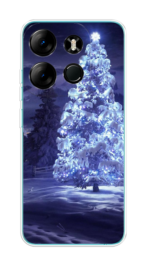 

Чехол на Tecno Spark Go 2023/Infinix Smart 7 "Зима 4", Синий;черный;белый, 303150-2