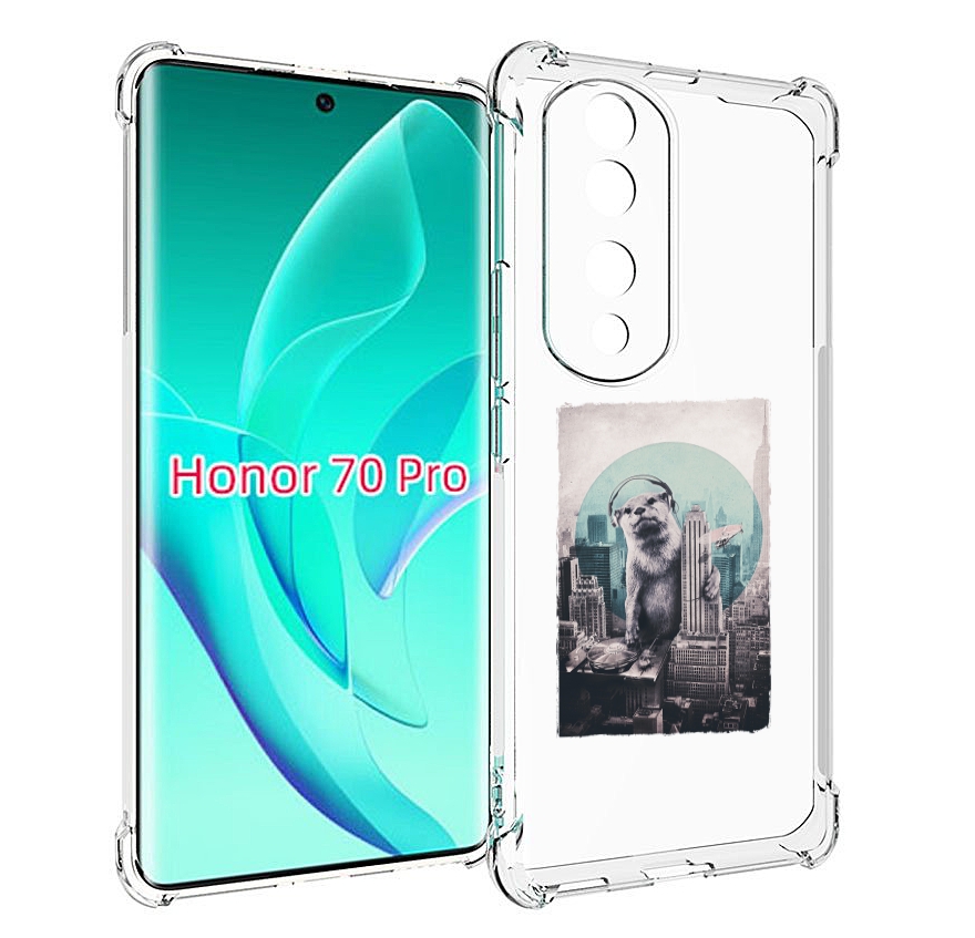 

Чехол MyPads выдра в городе для Honor 70 Pro / 70 Pro Plus, Прозрачный, Tocco